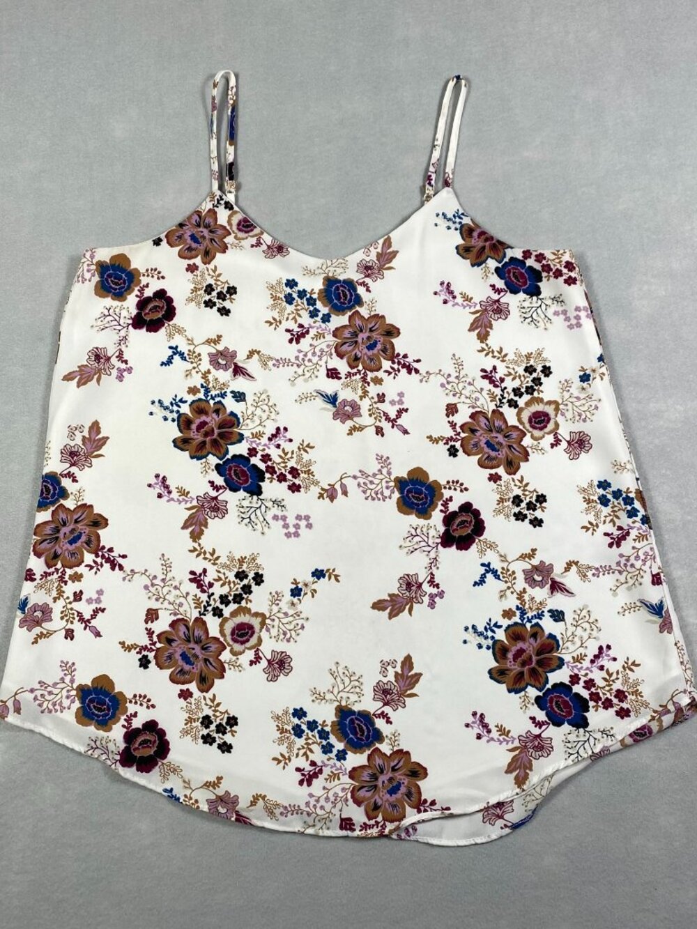 Hippie Rose Adjustable Spaghetti Strap Tank Top - Boho Floral - Womens Size S